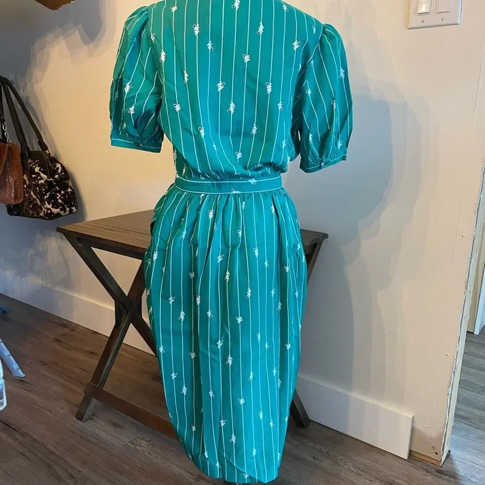 Vintage Darian Dress Green Size 14 - Picture 2 of 3